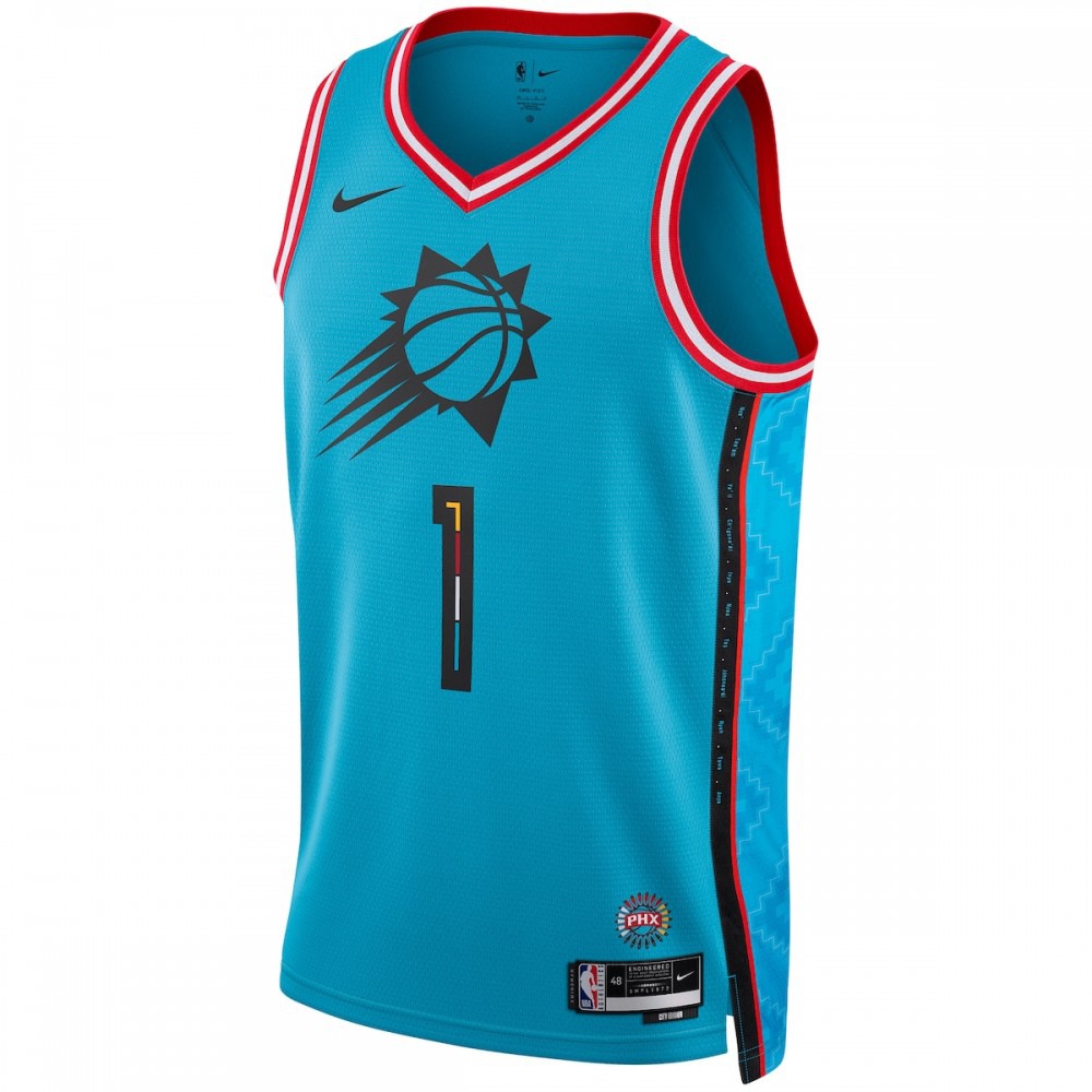 Devin Booker Phoenix Suns Unisex 2022/23 Swingman Jersey - City Edition - Turquoise-Pro Kit Vault | Brand New 26/27 Sports Jerseys